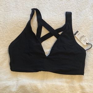 EBW Black Cross Back Bikini Top 34/36 D-DD